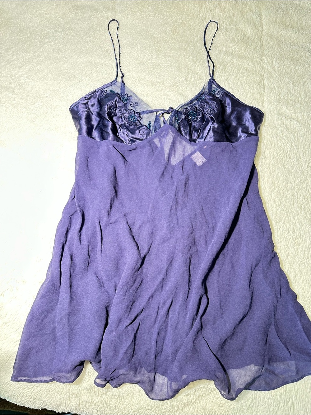Navy 100% Silk Victoria Secrets Slip Dress